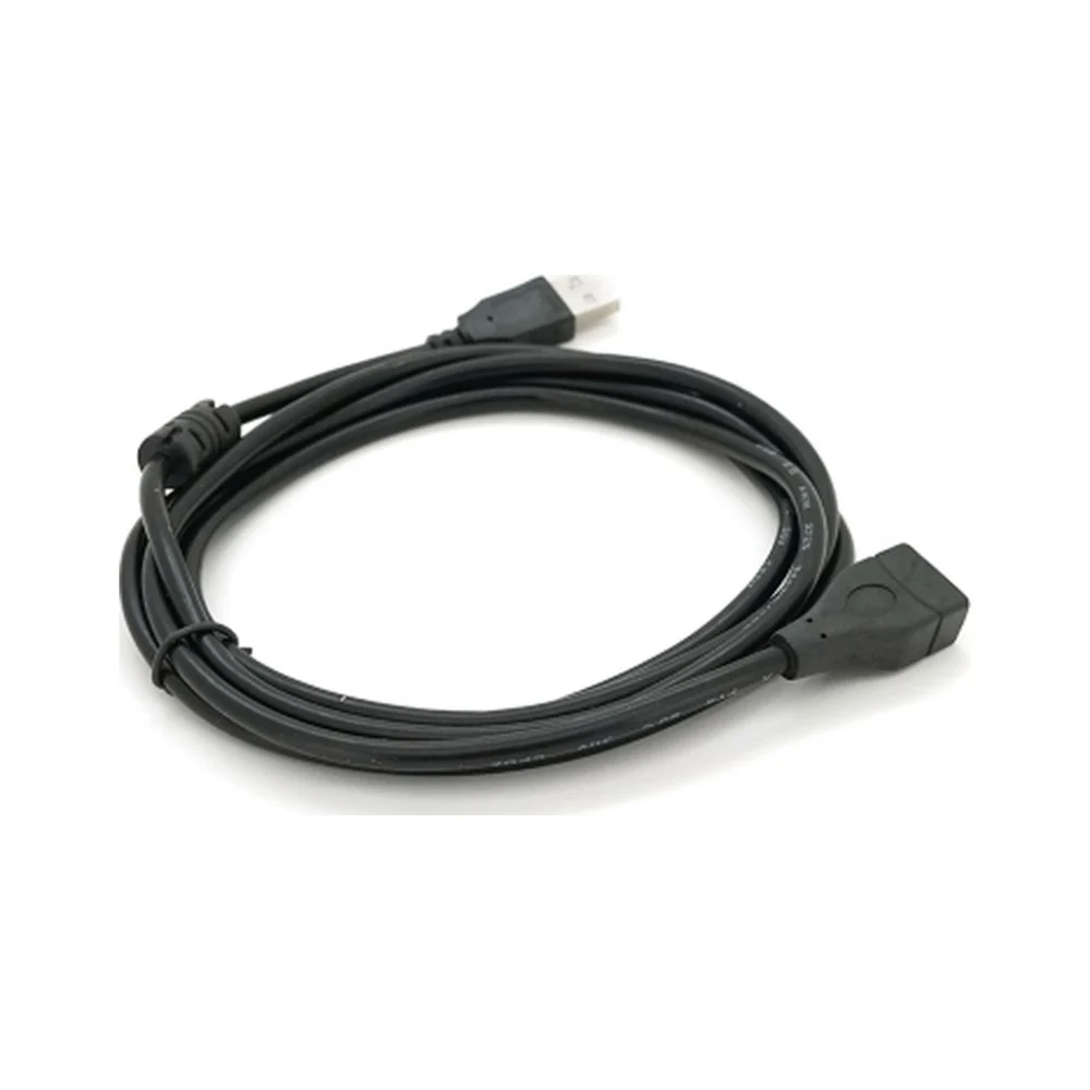 Кабель-подовжувач USB 2.0 AM/AF 2.0m ferrite black Voltronic (YT-AM/AF-2.0B)