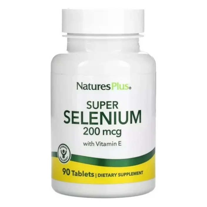 Вітамінно-мінеральний комплекс Natures Plus Селен с витамином Е, 200 мкг, Super Selenium With Vitamin E, 90 таблеток (NAP-03501)