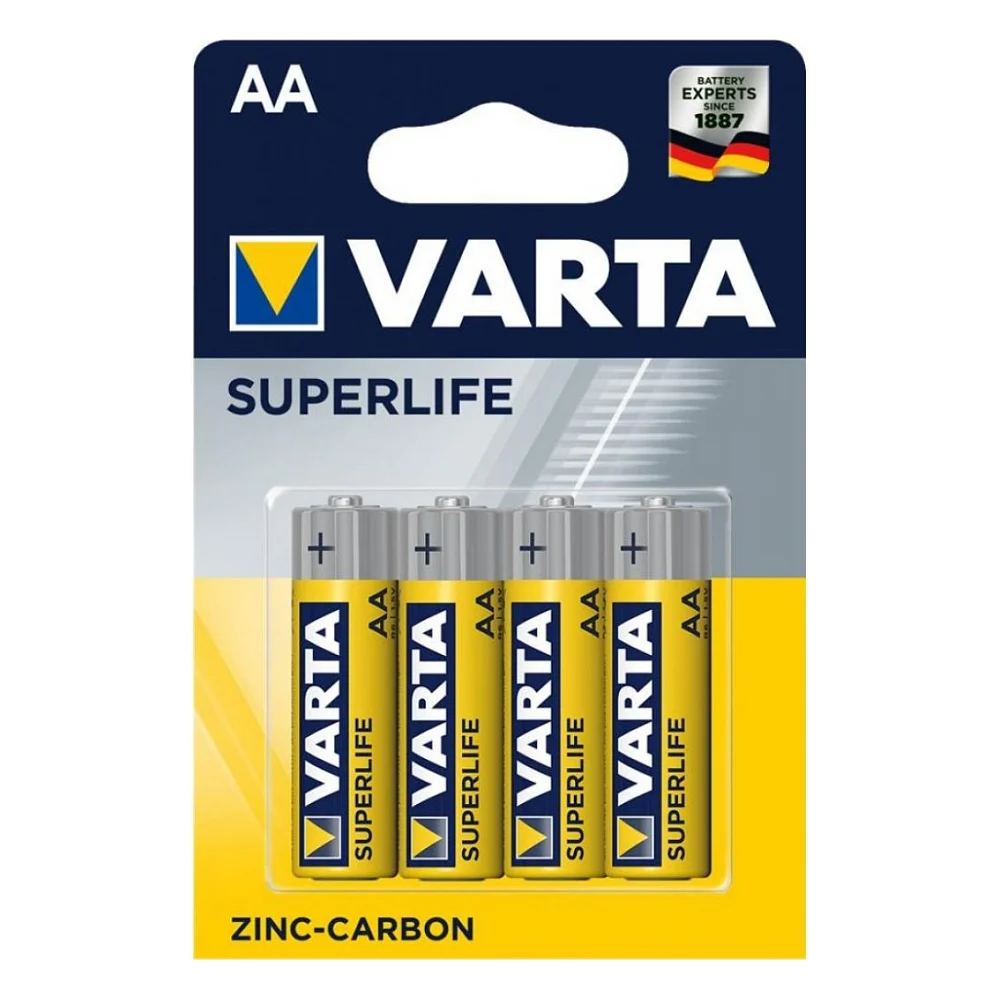 Батарейка Varta AA SUPERLIFE Zinc-Carbon R6 * 4 (02006101414)