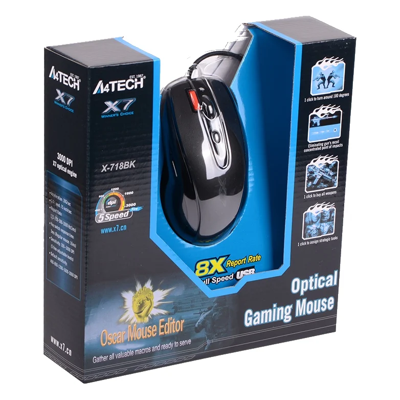 Мишка A4Tech X-718BK black — фото 5