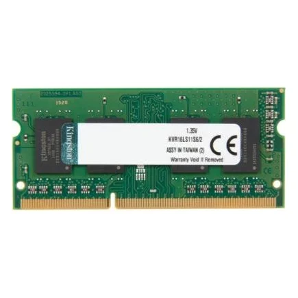 Модуль пам'яті для ноутбука SoDIMM DDR3L 2GB 1600 MHz Kingston (KVR16LS11S6/2)