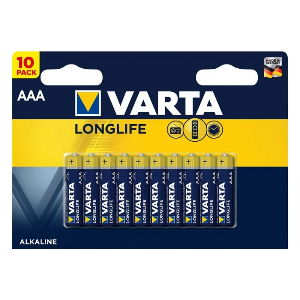 Батарейка Varta AAA Longlife Alkaline * 10 (04103101461)