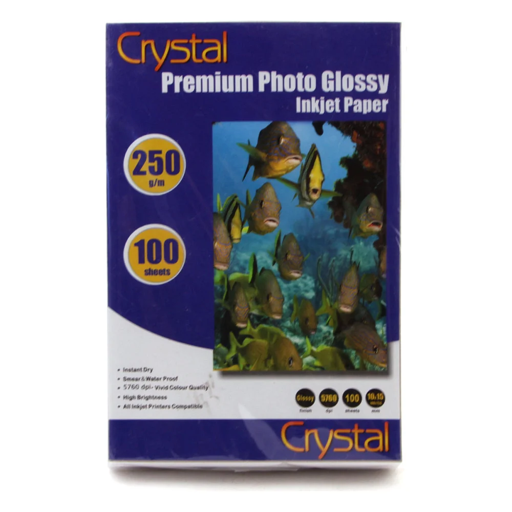 Фотопапір Crystal, глянсовий, A6 (10x15), 250 г/м2, 100 арк (GL-R6-250-100)