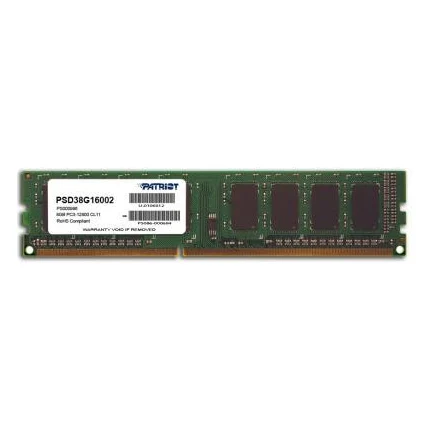 Модуль пам'яті для комп'ютера DDR3 8GB 1600 MHz Patriot (PSD38G16002)