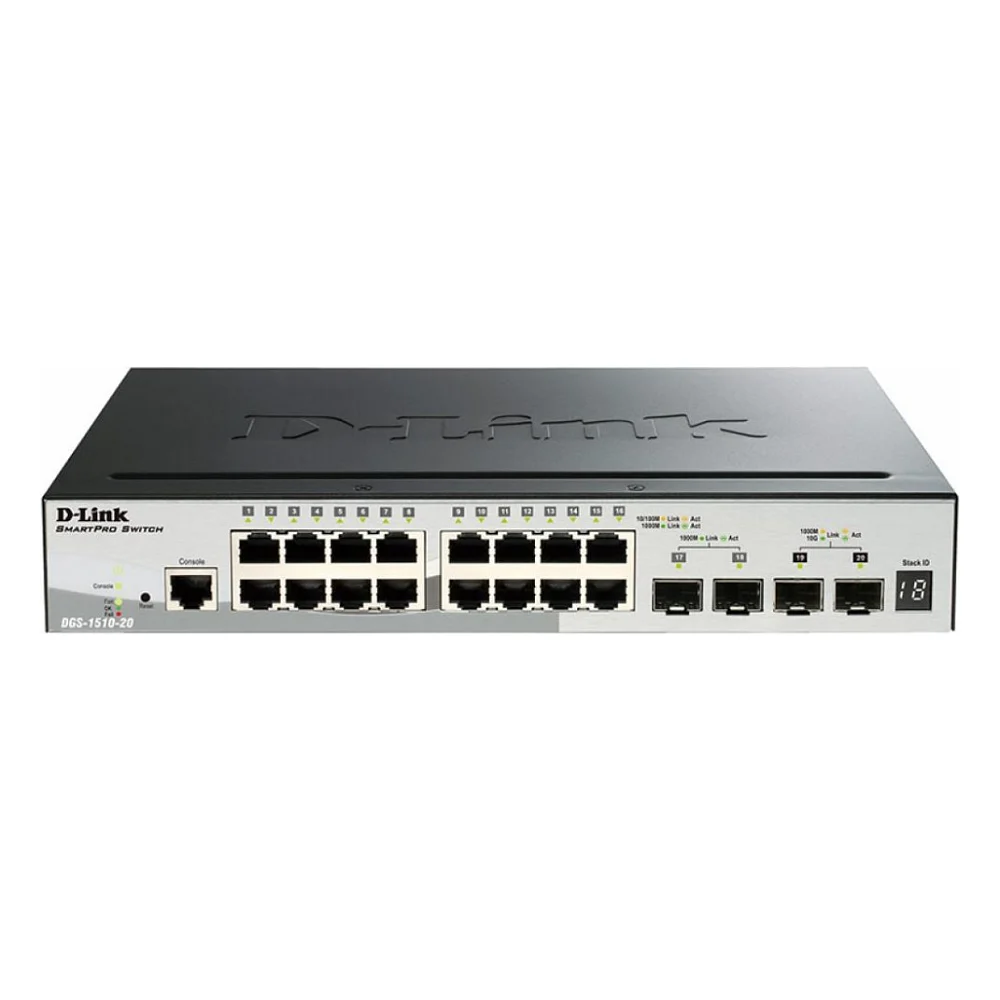 Комутатор мережевий D-Link DGS-1510-20