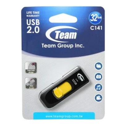 USB флеш накопичувач Team 32GB Team C141 Yellow USB 2.0 (TC14132GY01) — фото 5