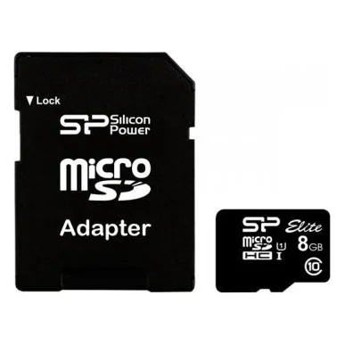 Карта пам'яті Silicon Power 8Gb microSDHC class 10 (SP008GBSTHBU1V10SP)