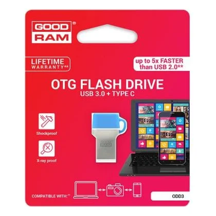 USB флеш накопичувач Goodram 64GB ODD3 Blue Type-C USB 3.0 (ODD3-0640B0R11) — фото 5