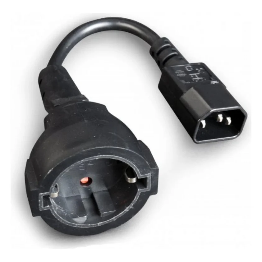 Кабель живлення C14 male to Schuko female 0.15 Cablexpert (PC-SFC14M-01)