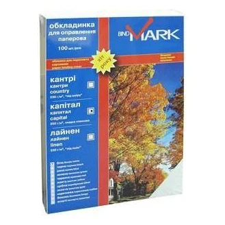 Обкладинка для палітурки bindMARK карт. Кантри А4 230 г/м2 (100 шт.) красная (41704)