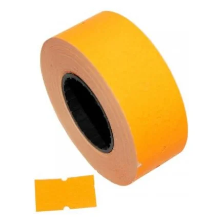 Етикет-стрічка Aurika 21х12 orange, 30 рул (2112O)