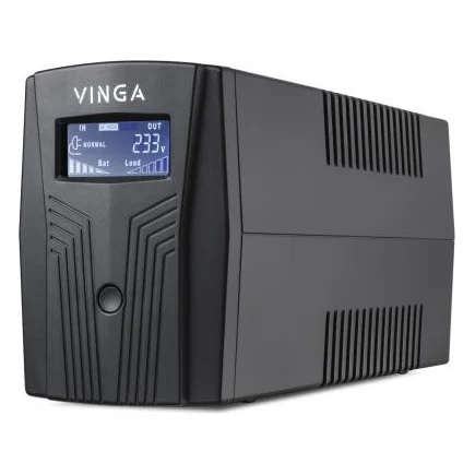 Пристрій безперебійного живлення Vinga LCD 600VA plastic case (VPC-600P)