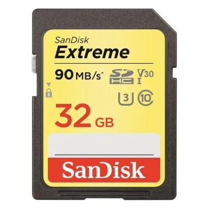 Карта пам'яті SanDisk 32GB SDHC class 10 UHS-I U3 4K Extreme (SDSDXVE-032G-GNCIN)