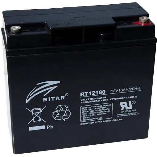 Батарея до ДБЖ Ritar AGM RT12180, 12V-18Ah, Black (RT12180B)
