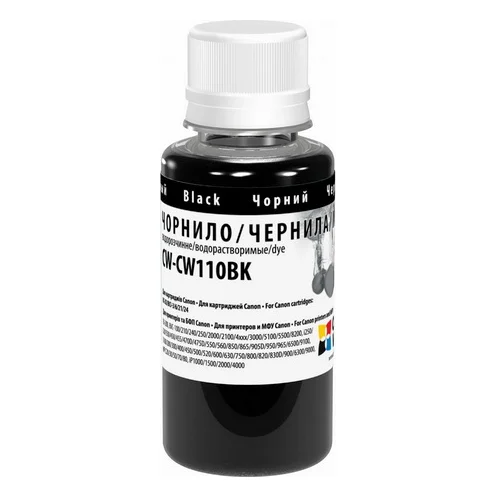 Чорнило ColorWay Canon Universal, Black, 100 мл (CW-CW110BK01)