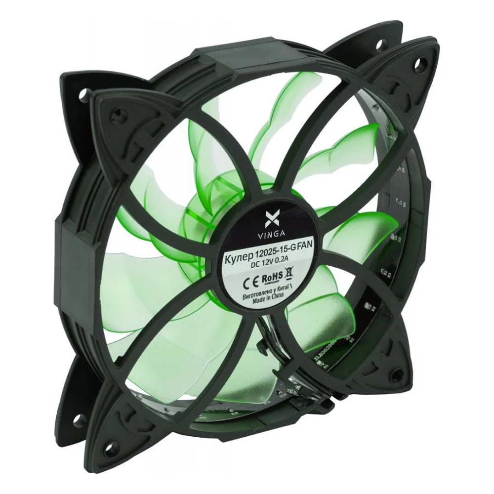 Кулер до корпусу Vinga 12025-15-G