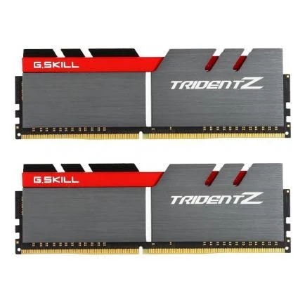 Модуль пам'яті для комп'ютера DDR4 16GB (2x8GB) 3200 MHz Trident Z Silver H/ Red G.Skill (F4-3200C16D-16GTZB)