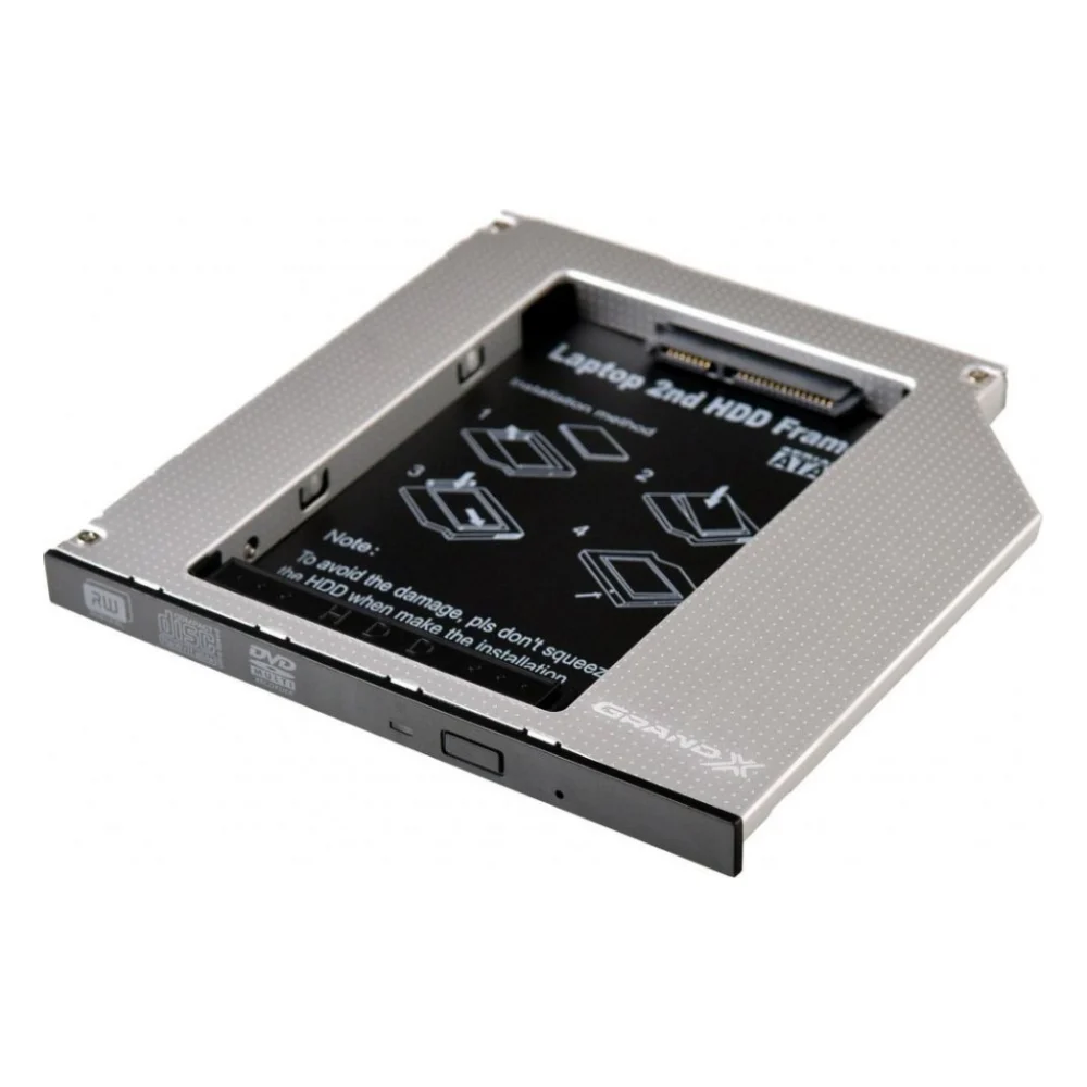 Фрейм-перехідник Grand-X HDD 2.5'' to notebook 9.5 mm ODD SATA/mSATA (HDC-24N)