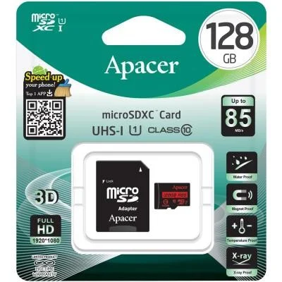 Карта пам'яті Apacer 128GB microSDXC Class10 UHS-I (AP128GMCSX10U5-R) — фото 3