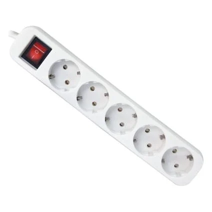 Мережевий подовжувач Defender S518 1.8 m 5 роз switch white (99241)