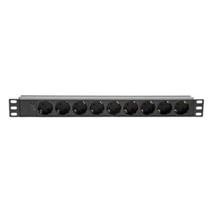 Силовий блок Kingda 19" 1U 9xSchuko, С14, без кабеля (KD-GER(16)N1009WKPB19A-C14)