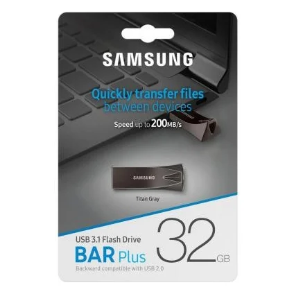 USB флеш накопичувач Samsung 32GB Bar Plus Black USB 3.1 (MUF-32BE4/APC) — фото 7