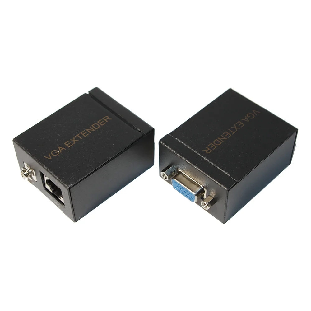 Подовжувач VGA по крученій парі Merlion Black (YT-PEC VGA-60M)