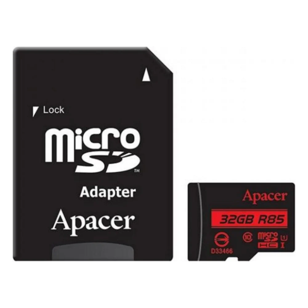 Карта пам'яті Apacer 32GB microSDHC class 10 UHS-I U1 (R85 MB/s) (AP32GMCSH10U5-R)