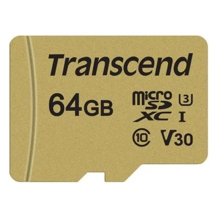 Карта пам'яті Transcend 64GB microSDHC class 10 UHS-I U3 V30 (TS64GUSD500S)