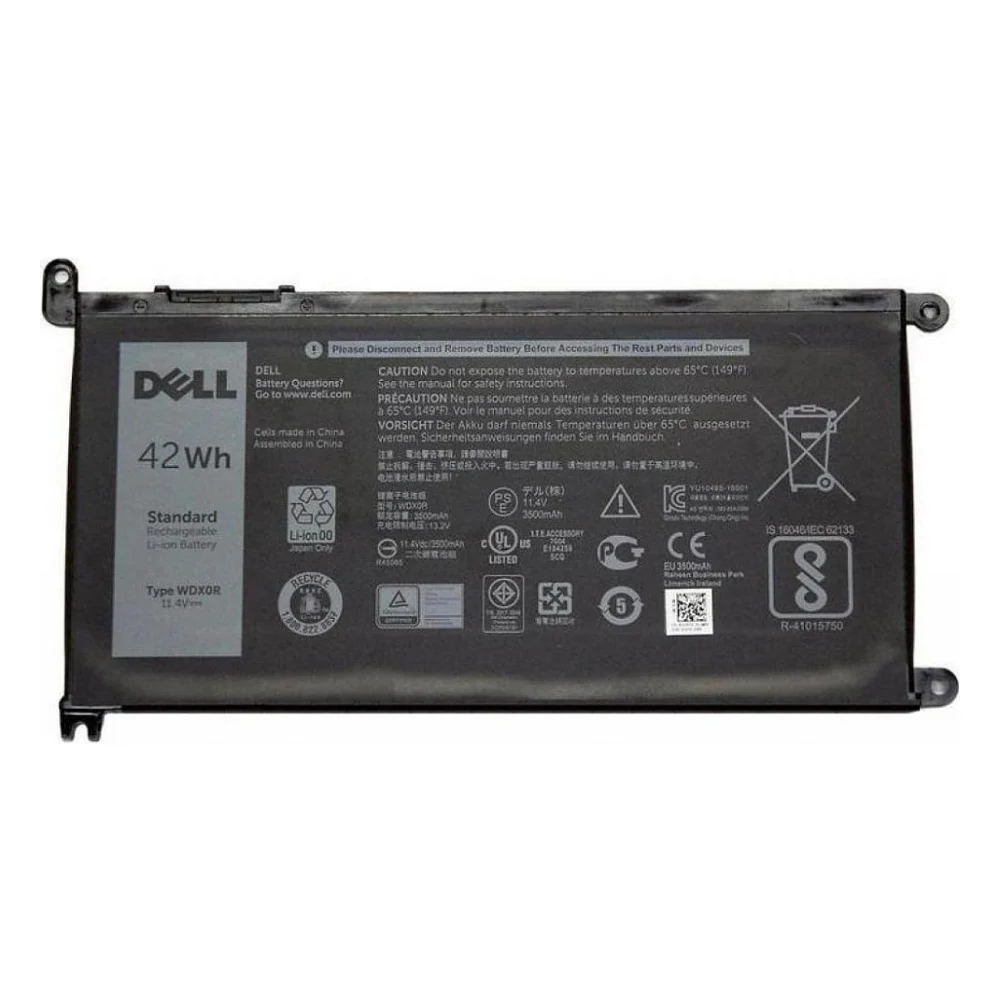 Акумулятор до ноутбука Dell Inspiron 15-5568 WDX0R, 42Wh (3500mAh), 3cell, 11.4V (A47307)