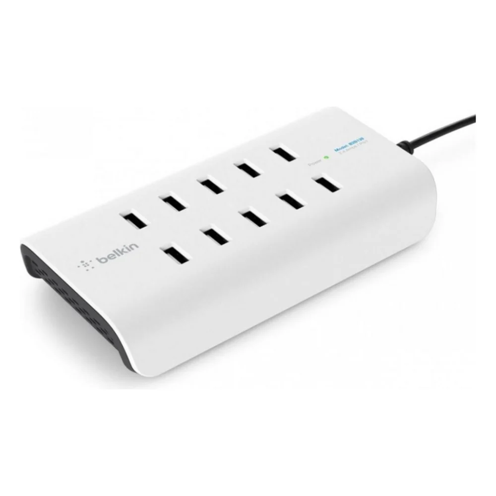 Зарядний пристрій Belkin RockStar 10 PORT USB-A CHARGER 2.4 Amp, 120W (B2B139vf)