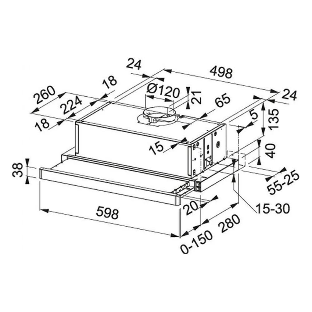 Витяжка кухонна Franke Smart Telescopic FSM 601 BK/GL (315.0489.958) — фото 2