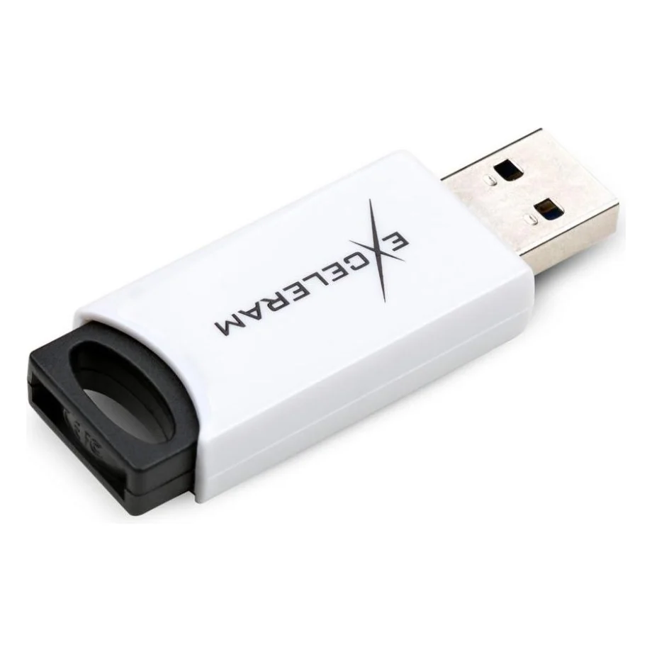 USB флеш накопичувач eXceleram 64GB H2 Series White/Black USB 2.0 (EXU2H2W64) — фото 2