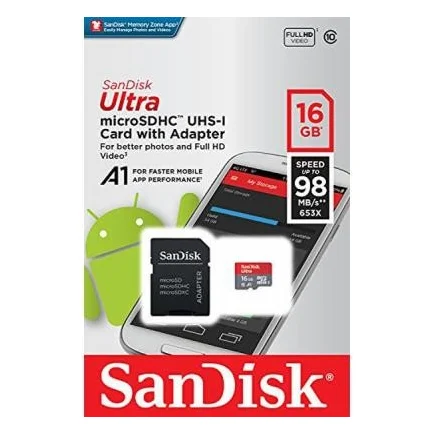 Карта пам'яті SanDisk 16GB microSDHC class 10 UHS-I A1 Ultra (SDSQUAR-016G-GN6IA) — фото 5