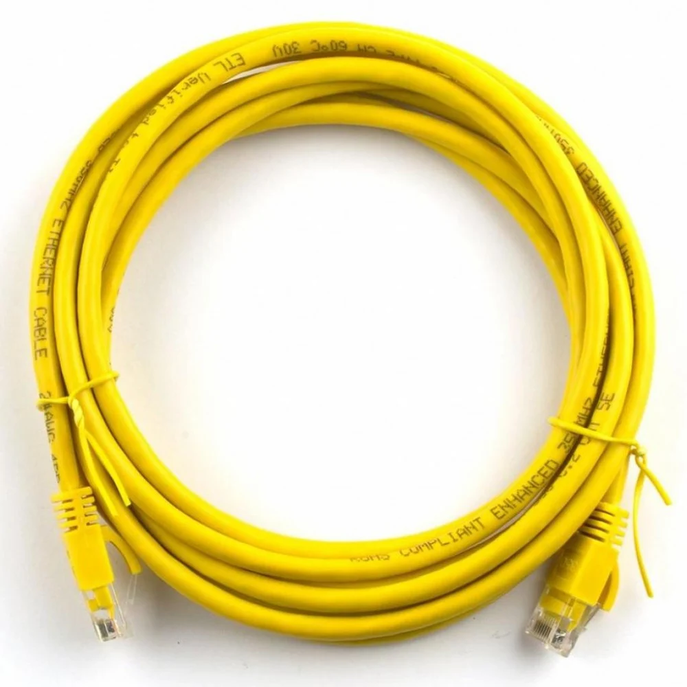 Патч-корд Ritar 1м, RJ-45, Cat.5e, CU, мідь, yellow (03032)
