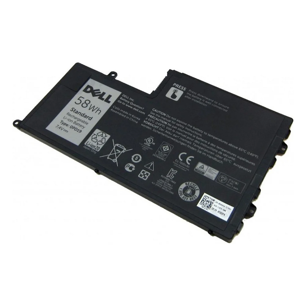 Акумулятор до ноутбука Dell Inspiron 15-5547 0PD19, 58Wh (7600mAh), 4cell, 7.4V, Li-ion (A47306)