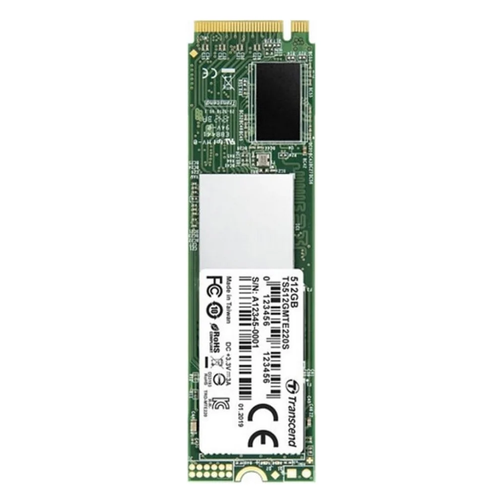 Накопичувач SSD M.2 2280 512GB Transcend (TS512GMTE220S)