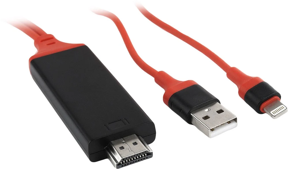 Кабель VOLTRONIC MHL Lightning - HDMI 1.8м Red (OT-7522F)