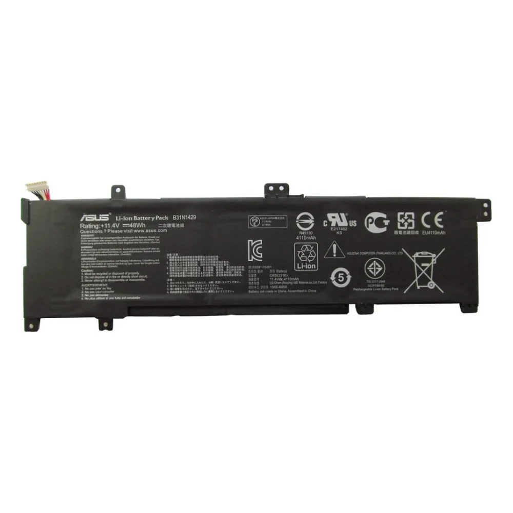Акумулятор до ноутбука ASUS K501 B31N1429, 4110mAh (48Wh), 3cell, 11.4V, Li-ion, черная, (A47275)