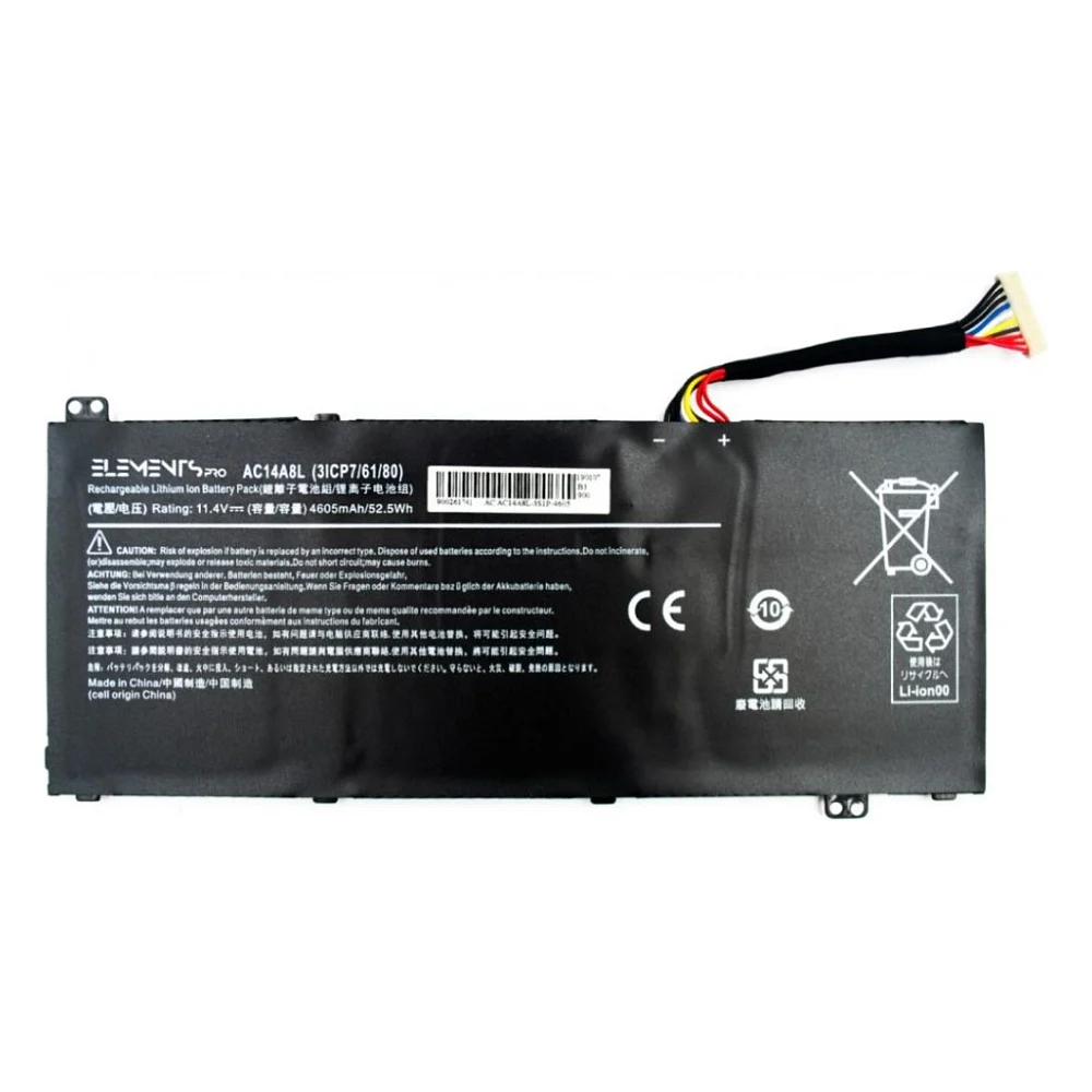 Акумулятор до ноутбука Acer AC14A8L, 4605mAh (52.5Wh), 3cell, 11.4V, Li-ion (A47257)