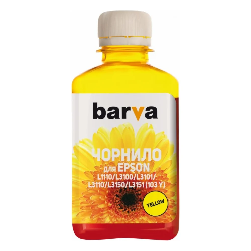 Чорнило Barva EPSON L1110/L3100 (103) 180мл YELLOW (E103-698)