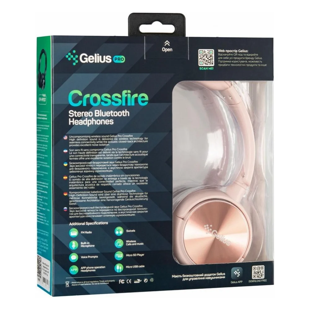 Навушники Gelius Pro Crossfire Pink (GP HP-007 Pink) — фото 9