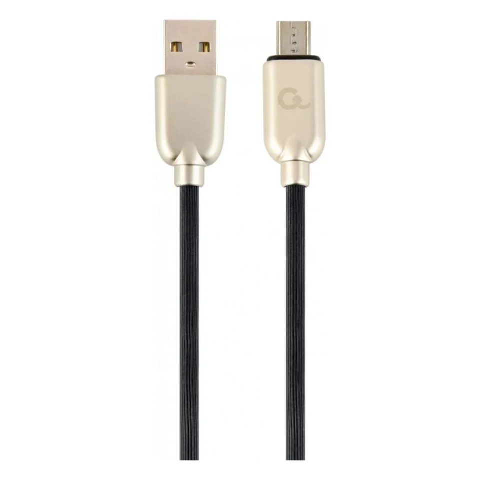 Кабель USB 2.0 - 1.0м AM/Micro-B Cablexpert CC-USB2R-AMmBM-1M, преміум, 2.1А, чорний