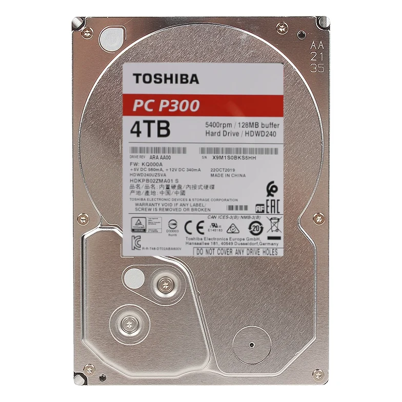 Жорсткий диск 3.5" 4TB Toshiba (HDWD240UZSVA)