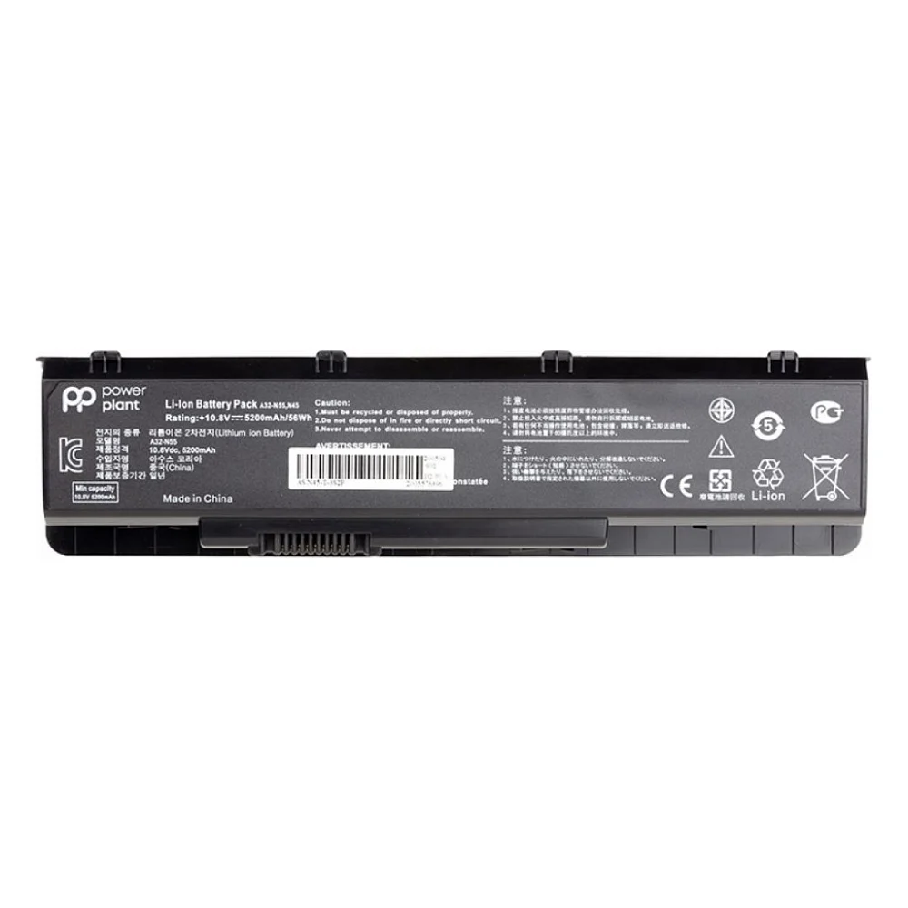 Акумулятор до ноутбука ASUS A32-N55 (A32-N55) 10.8V 5200mAh PowerPlant (NB431106)