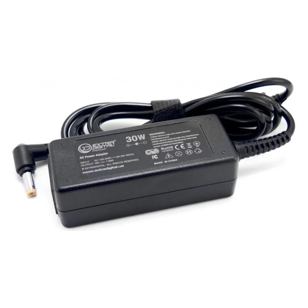 Блок живлення до ноутбуку Extradigital Acer 19V, 1.58A, 30W (5.5x1.7) (PSA3878) — фото 2