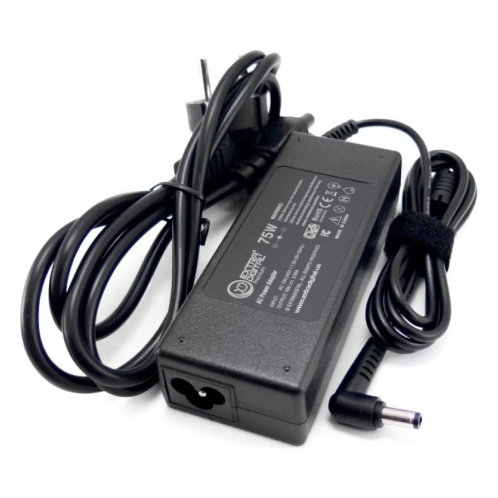 Блок живлення до ноутбуку Extradigital Toshiba 19V, 3.95A, 75W (5.5x2.5) (PST3879)