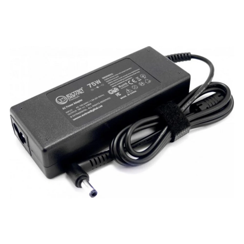 Блок живлення до ноутбуку Extradigital Toshiba 19V, 3.95A, 75W (5.5x2.5) (PST3879) — фото 2