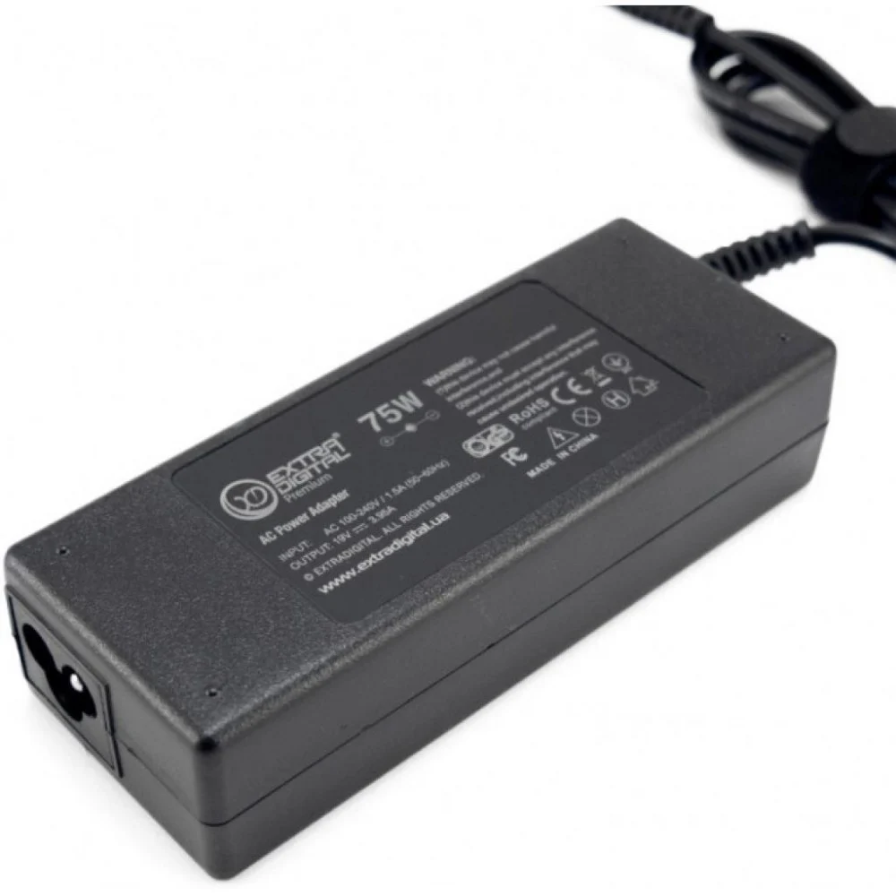 Блок живлення до ноутбуку Extradigital Toshiba 19V, 3.95A, 75W (5.5x2.5) (PST3879) — фото 3