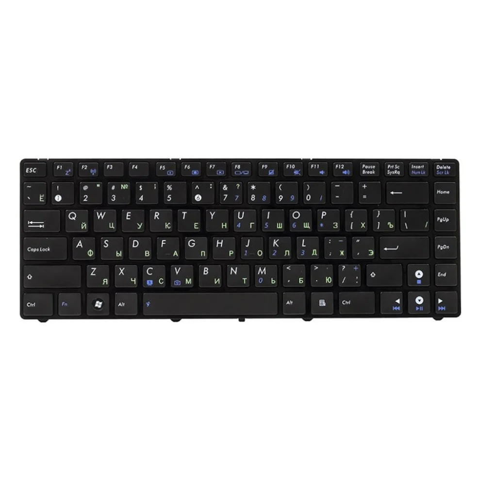 Клавіатура ноутбука PowerPlant ASUS A42,K42,N82 черный,черный (KB310807)